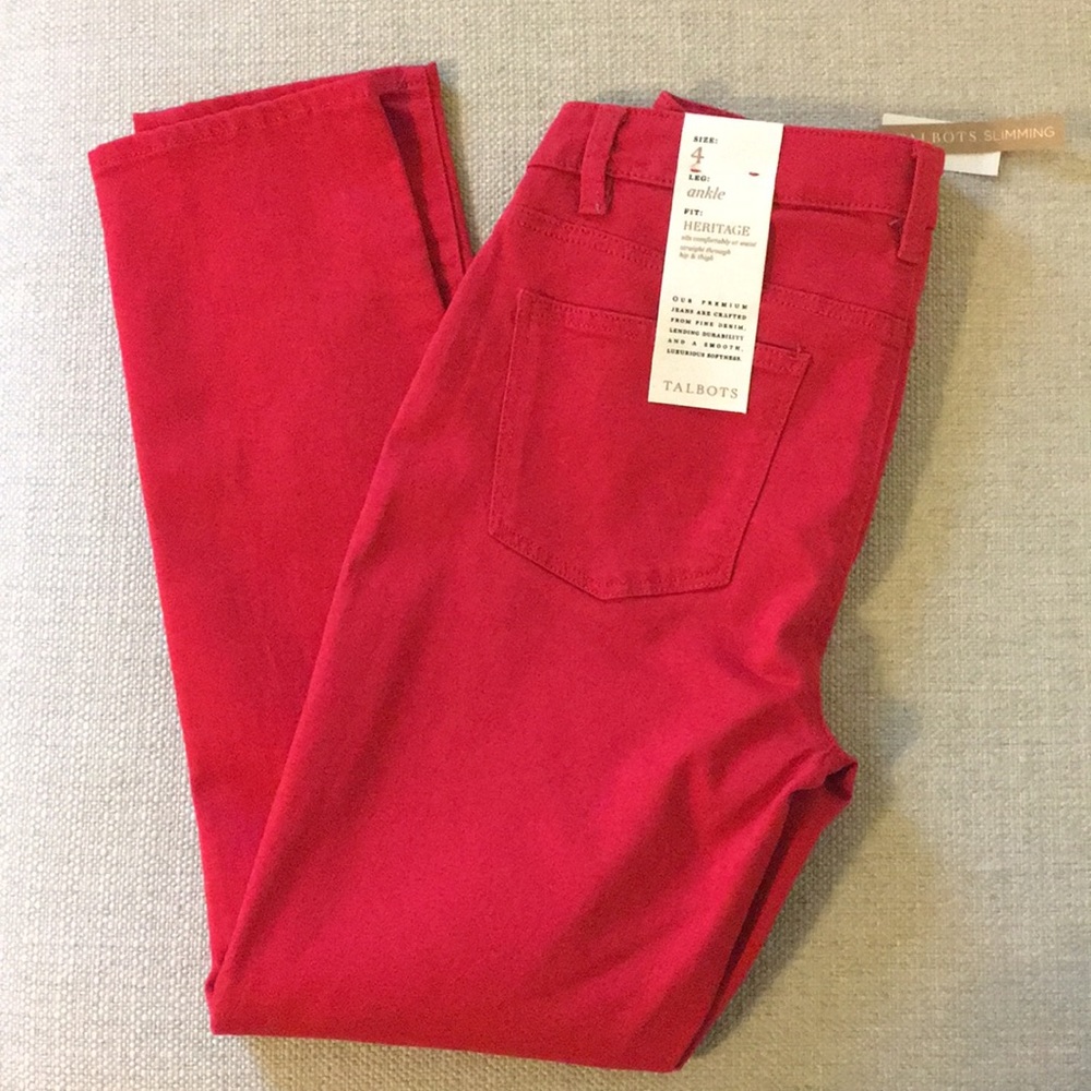 Talbots red denim